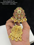 Ankita , Matte Gold finish premium quality kemp stones studded exclusive Hair Accessory / Jada Billa -SAY001JBB