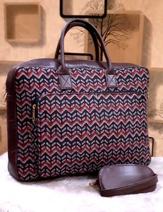 Zig Zag Desi Designer Elegant Laptop Bag for Women-PAL001LBD