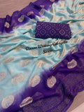Mandakini , Viscose Weaving Georgette Saree With Pure Georgette Embroidery Work Blouse -TREND001VS
