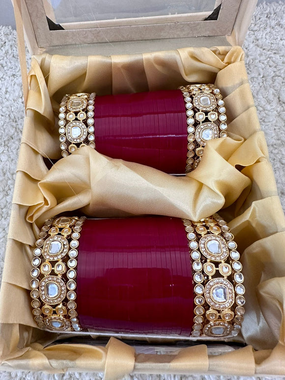 Vijayata , elegant Bridal Churi / Bridal Bangles set  For women-MOE001BCA