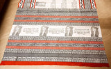 Bengali Beauty , Pure Handloom Cotton Saree with Handblock Print Bengali Scripts-ETHNIIC001BS