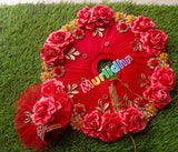 Murlidhar New Pink Rose Poshak With Mukut for Laddu Gopalji-BRIJ001RP