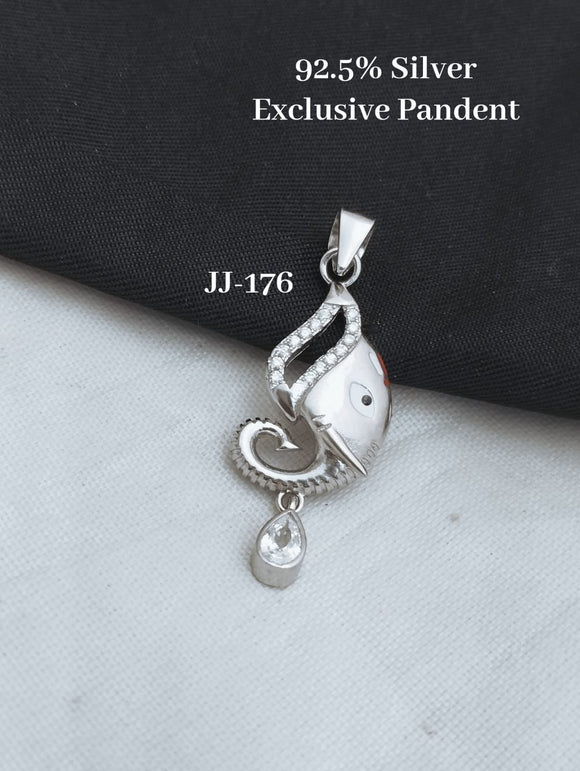 Exclusive Designer Ganesha  Pendant in 92.5 Silver -PAL001GPF
