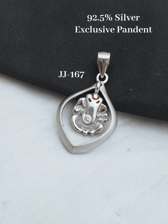 Exclusive Designer Ganesha  Pendant in 92.5 Silver -PAL001GPE