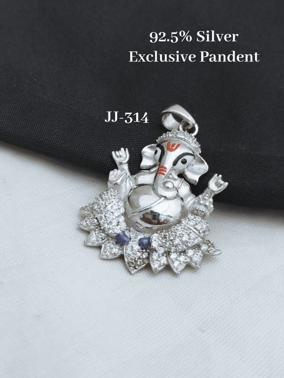 Exclusive Designer Ganesha  Pendant in 92.5 Silver -PAL001GPD