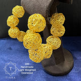 Shangai , Trendy Hand made Over sized Earrings in  Gold  finish-MOE001OEL