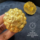 Golden Bobby , Trendy Hand made Over sized Earrings in Gold finish-MOE001OSG