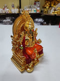 Pure Silver and 24 kt  Gold Coated Ganesh  idol with Surya Narayan backside vasthu idol ideal for Home  and Pooja decor-SIL001GI