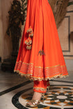 Beautiful Orange Shade Bandini Long Kurti with Pants and Duppatta -DP001OK