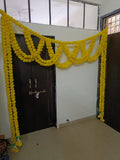 Marigold Backdrop Decoration for Events , Festivals-SHARA001BD