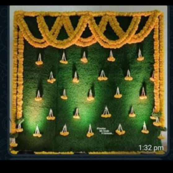 Marigold Backdrop Decoration for Events , Festivals-SHARA001BD