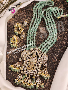 Jay Balaji , Precious Victorian Beads Long Mala with Balaji Design Pendant Set for  Women-SAY001VMB