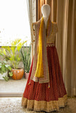 Heavily embroidered Ready to wear Georgette gown  with Duppatta-AFREE001GDA