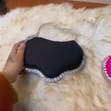 Amoeba Designer Diamond Clutch Bag For Women-PRIYA001DC