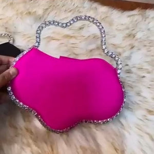 Amoeba Designer Diamond Clutch Bag For Women-PRIYA001DC