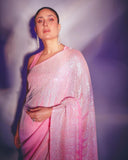 Bollywood Celebrity Kareena Kapoor Inspired Pink Shade Sequins Bollywood Replica Saree for women-SHRI001KK