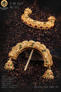 Bhairavi , elegant kemp studded matte Gold finish Hair Accessory/Hair Pin for Women-SAY001HA