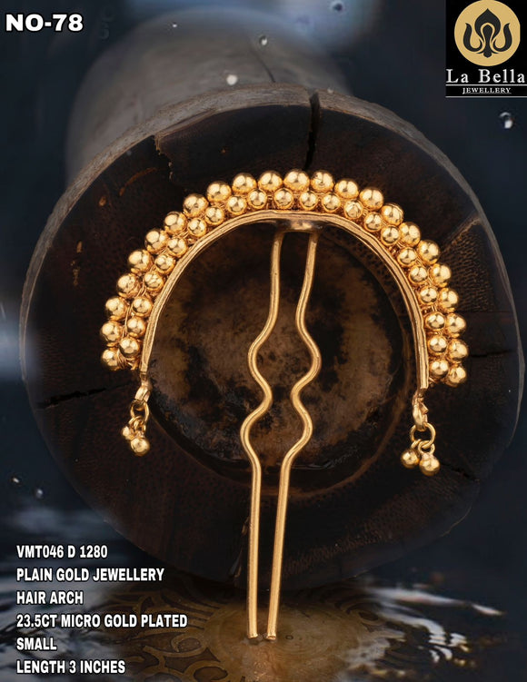 Vanamala , elegant  matte Gold finish Hair Accessory/Hair Pin for Women-SAY001HAB