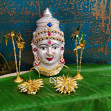 Festival Special Amman Face , Banana bunches with  Sugar cane trees -CZY001BB