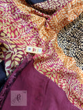 New hand block prints on  pure Silk 3ply Murshidabad Silk Saree for Women-PDS001MSW