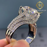 Clara , Designer Cross Solitaire Diamond Ring for Women-DUB001DR