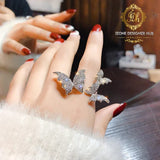 Beautiful Resizable Butterfly  Ring For women-DUB001BR