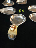 New launch by ks Serving spoon set of six Pcs With wire and stone embellished -PRIYA001SS
