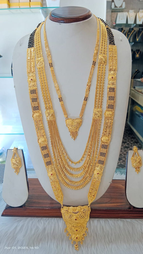Durga Lakshmi , elegant Gold plated Marathi Jewellery combo for women -KARTI001JC
