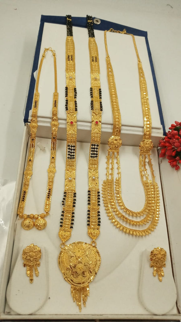 Anokhi elegant Gold plated Marathi Jewellery combo for women -KARTI001JCG