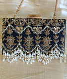 Nisari , Beautiful Bead Hanging Clutch Bag For Women-ARTO001CB