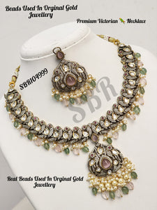 Shailaja ,  Victorian Finish Designer  Necklace Set for Women-SAY001VF