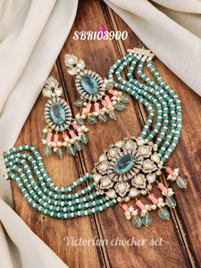 Ashwini  , Designer  Bead Choker  Necklace Set for Women-SAY001BC