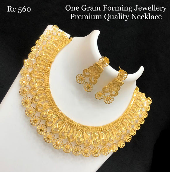 Sameera , One Gram Gold Forming Necklace Set for Women-SAY001GFJ