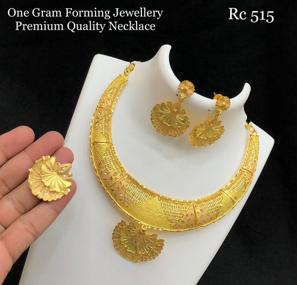 Shabana , One Gram Gold Forming Necklace Set for Women-SAY001GFA