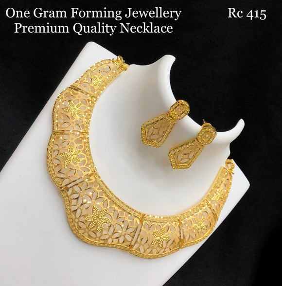 Farhaana  , One Gram Gold Forming Necklace Set for Women-SAY001GFC