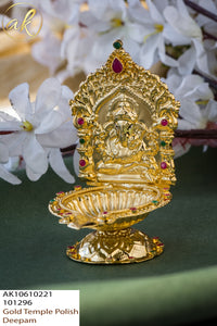 Jai Ganesha, Golden Temple Polish Ganesha  Design Deepam -LR001LDG