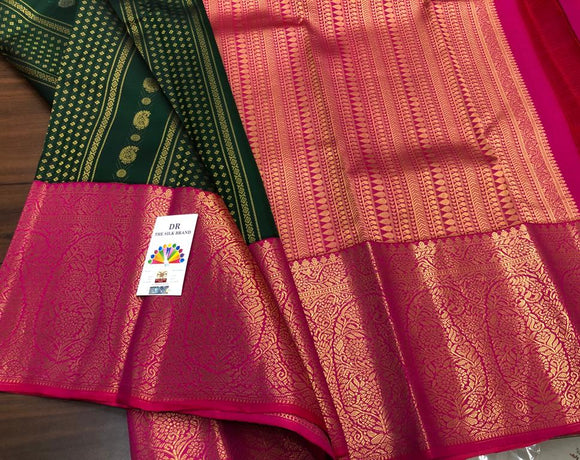 Raaginii  , Pure Kanjivaram Handloom Pattu Silk Saree for Women-PDS001KSF