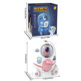 Creative Kids Money Bank Portable Rocket Coin Bank Money Management Toys With Stickers-ANUB001MM