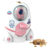 Creative Kids Money Bank Portable Rocket Coin Bank Money Management Toys With Stickers-ANUB001MM