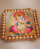 Lovely Ganesha wall stickon /mat of  size 10by10 inches -BRIJ001GM