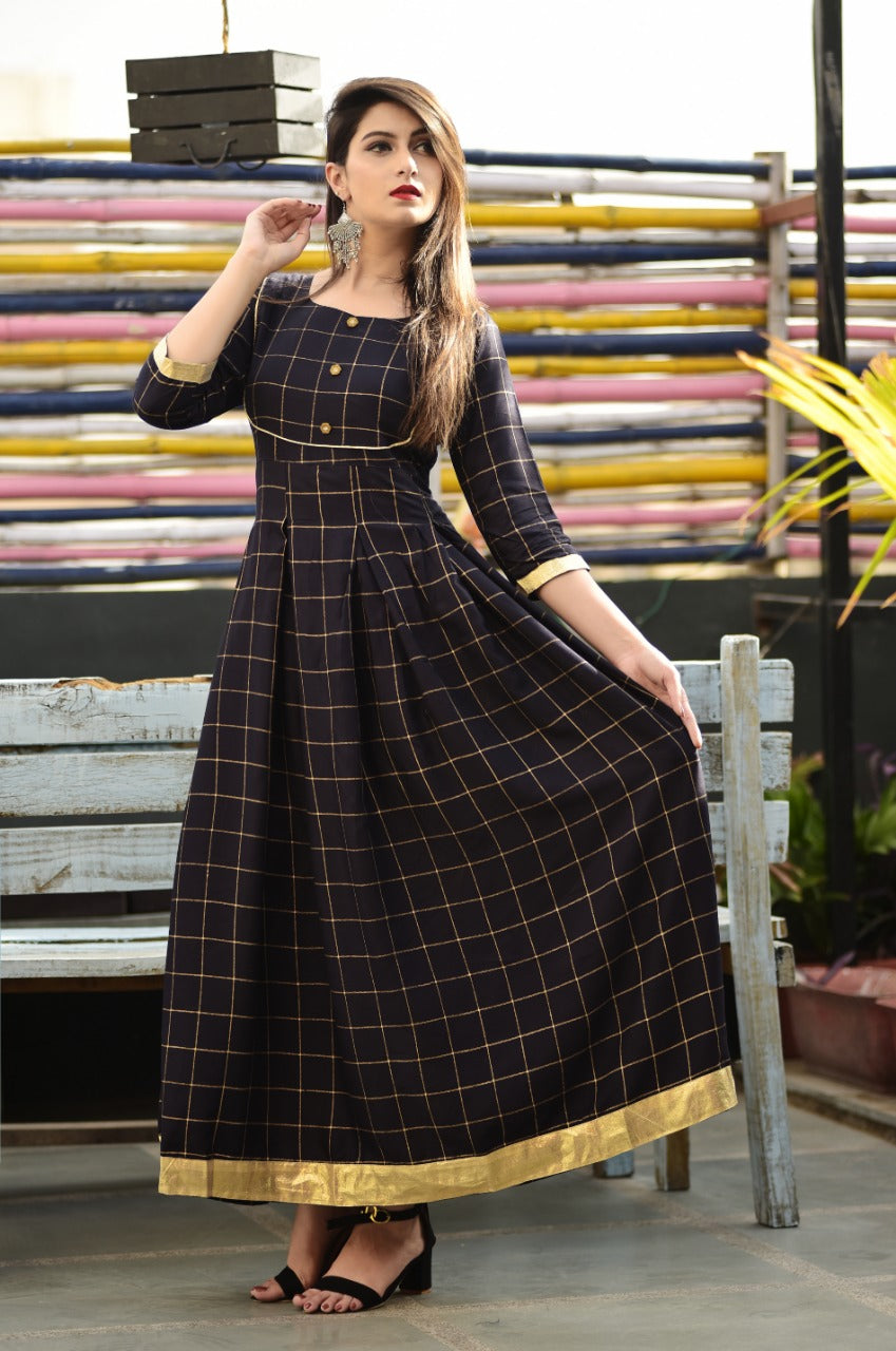 Hirwa Kanchana Designer Long Fancy Anarkali Kurti Collection: Textilecatalog