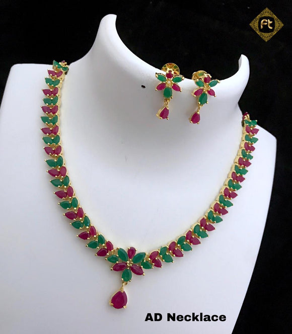 Gold Necklace Set with Stones  for Women