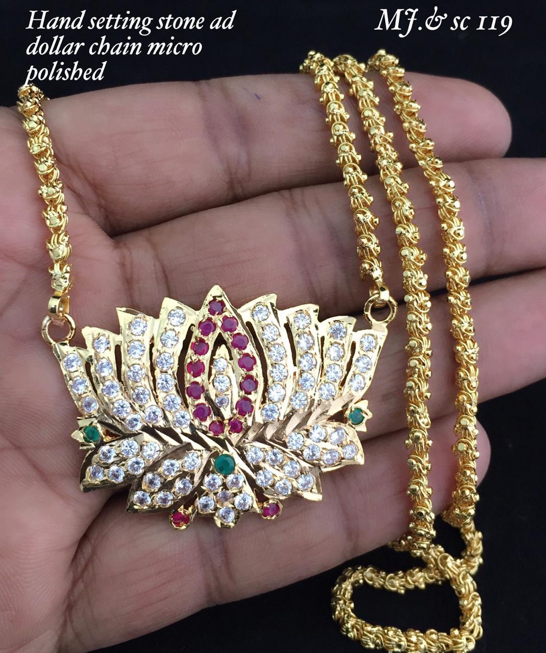 Dollar chain with stone deals