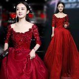 Red Partywear Gown for women