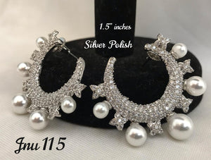 Designer earrings with Pearls and Stones