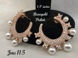 Designer earrings with Pearls and Stones