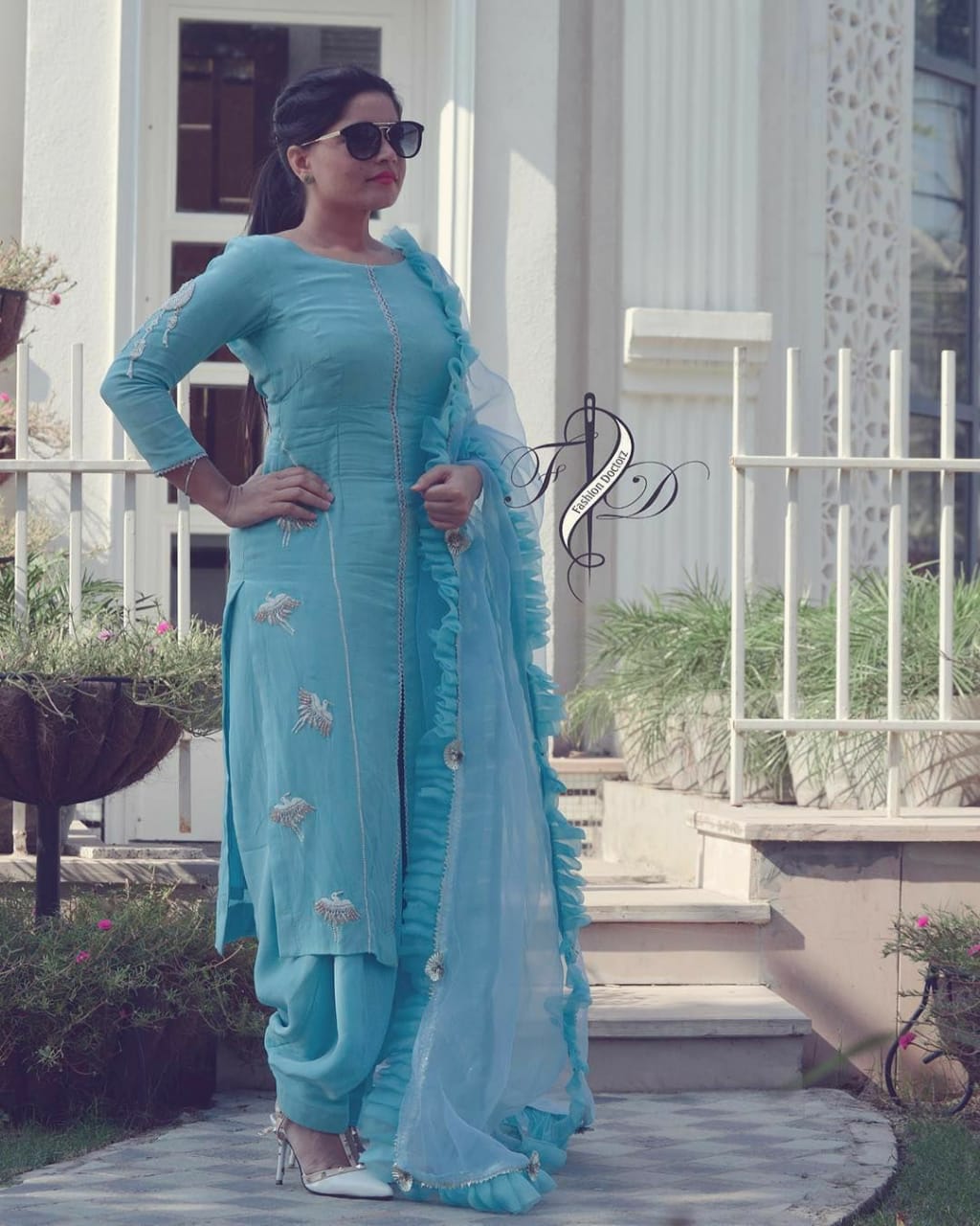Blue Punjabi Suits, Blue Punjabi Salwar Kameez and Blue Punjabi Salwar Suits  Online Shopping
