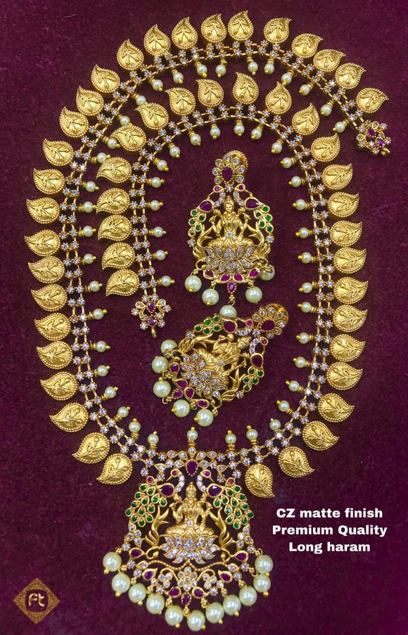 Mango Design Necklace set with Lakshmi