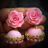 Polymer jewellery Rose Jumka for Women