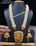 Pearl Nagashi Work Ganesh Necklace set for women